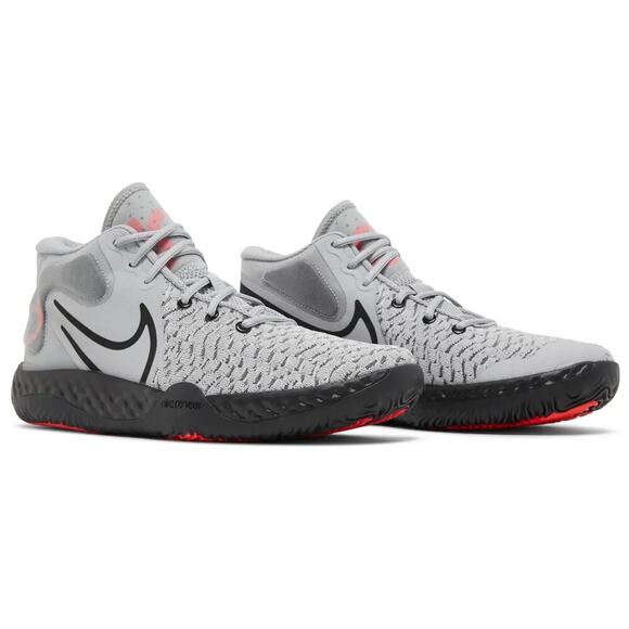 Nike Men's KD Trey 5 VIII Basketball Shoes, Light Grey/Laser Crimson/Black 10M - Picture 1 of 9